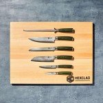 HexClad 6-Piece Knife Set with Japanese Damascus Steel