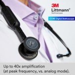 3M Littmann CORE Digital Stethoscope, 40x Amplification, Noise Cancellation
