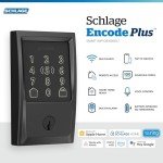 Schlage Encode Plus WiFi Deadbolt Smart Lock, Matte Black