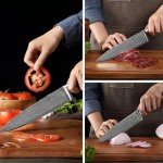 Wakoli Edib Damascus Chef Knife Set - 6pcs