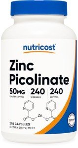 240 Zinc Picolinate Capsules - Vegetarian, Non-GMO, Gluten-Free