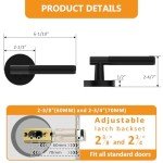 3 Pack Matte Black Interior Privacy Door Handles