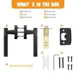 3 Pack Matte Black Interior Privacy Door Handles