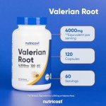 Nutricost Valerian Root Capsules - 120 Capsules, 1000mg
