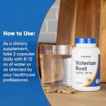 Nutricost Valerian Root Capsules - 120 Capsules, 1000mg