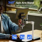 TOMLOV TM4K Max 4K Digital Microscope with Ring Light