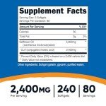 Nutricost CLA 2,400mg Softgels - Gluten Free, Non-GMO