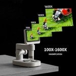 BEAVERLAB Digital Microscope 1600X HD, 4.3" Coin Magnifier