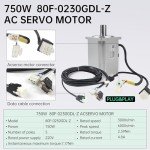 750W AC Servo Motor Kit with Brake, 3000rpm