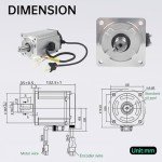 750W AC Servo Motor Kit with Brake, 3000rpm
