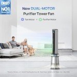 Smart Tower Fan, 45" Bladeless, 27ft/s Velocity, Alexa-Compatible