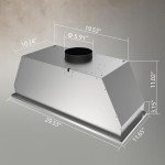 Hermitlux 30" Stainless Steel Range Hood, 3 Speed