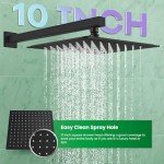 Rainfall Bathroom Shower System with Handle Set - Matte Black