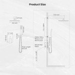 Rainfall Bathroom Shower System with Handle Set - Matte Black