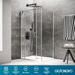 Rainfall Bathroom Shower System with Handle Set - Matte Black