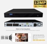 16 Channel H.265+ PoE 12MP NVR 4K Camera System