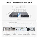 16CH 4K NVR PoE Security Camera System VIP