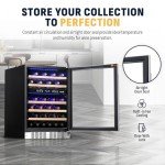 24" Stainless Steel Wine Cooler, 46 Bottle Dual Zone
