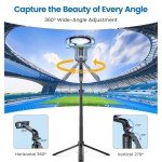 67" Selfie Stick Tripod with Remote and Light