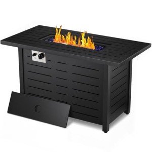 Xbeauty Propane Gas Fire Pit Table for Backyard