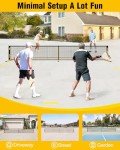 Portable Choiana Pickleball Net with Wheels & Court Lines