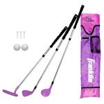 Youth Adjustable Plastic Golf Club Set - Pink