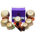 7-Piece Tibetan Singing Bowls Set for Meditation and Yoga