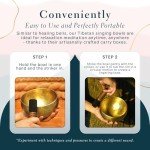 7-Piece Tibetan Singing Bowls Set for Meditation and Yoga