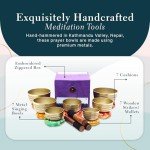 7-Piece Tibetan Singing Bowls Set for Meditation and Yoga