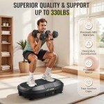 FLYBIRD Vibration Plate Exercise Machine with Resistance Bands
