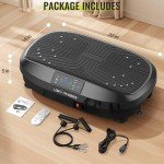 FLYBIRD Vibration Plate Exercise Machine with Resistance Bands
