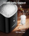 VIVIDMOO Nugget Ice Maker, 33 Lbs/Day, Self-Cleaning