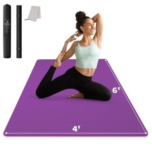 CAMBIVO Large Workout Yoga Mat for Men and Women
