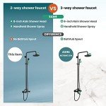 Oil Rubbed Bronze Rain Shower System with Handheld Spray