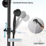 Oil Rubbed Bronze Rain Shower System with Handheld Spray