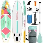 GYMMALL Inflatable Stand Up Paddle Board, SUP - Pink