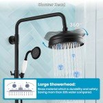 gotonovo Luxury Exposed Shower Faucet Set with Handheld