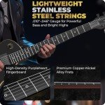 Fesley 39" LP Electric Guitar Starter Kit, Humbucker Pickups