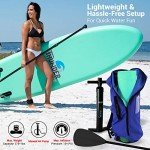 SereneLife Inflatable Stand-Up Paddle Board Kit