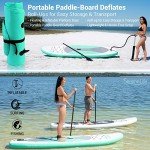 SereneLife Inflatable Stand-Up Paddle Board Kit
