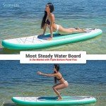 SereneLife Inflatable Stand-Up Paddle Board Kit
