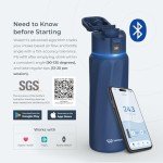 32oz Boost Smart Water Bottle with APP - Blue