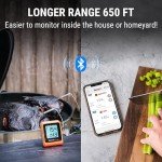 Smart Rechargeable BBQ Thermometer with Dual Probes