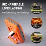 Smart Rechargeable BBQ Thermometer with Dual Probes