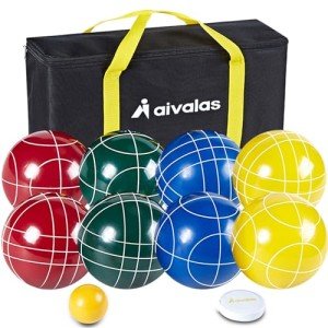 Aivalas Bocce Ball Set: 107mm Resin Balls Game
