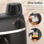 SOWTECH Espresso Maker with Milk Frother - Black