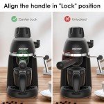 SOWTECH Espresso Maker with Milk Frother - Black