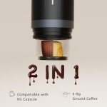 CERA+ Portable Self-Heating Espresso Maker, 20 Bar Pressure