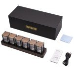 Nixie Tube Clock with Custom RGB Display, Retro Style