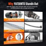 YATOINTO 3-in-1 Electric Hoist Winch, 1100lbs VIP